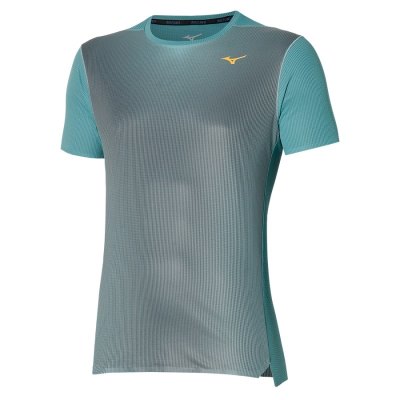 Camisa Mizuno AERO Tee Hombre - Turquesa Claro - Chile M916HSRDFY